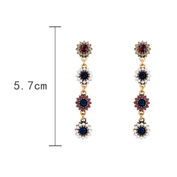 💙Rhinestones Statement Earrings - Picture 5 of 12